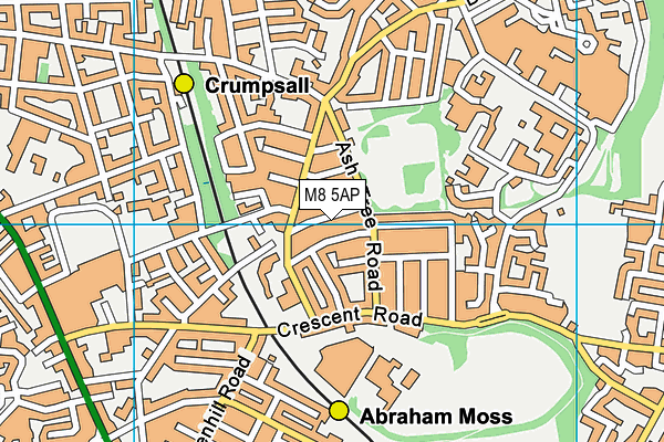 M8 5AP map - OS VectorMap District (Ordnance Survey)