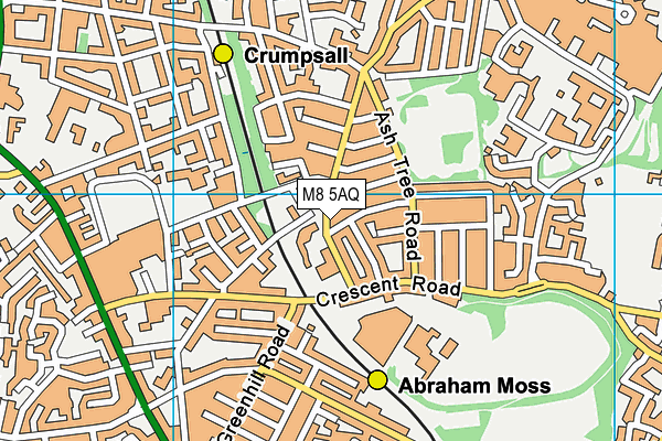 M8 5AQ map - OS VectorMap District (Ordnance Survey)