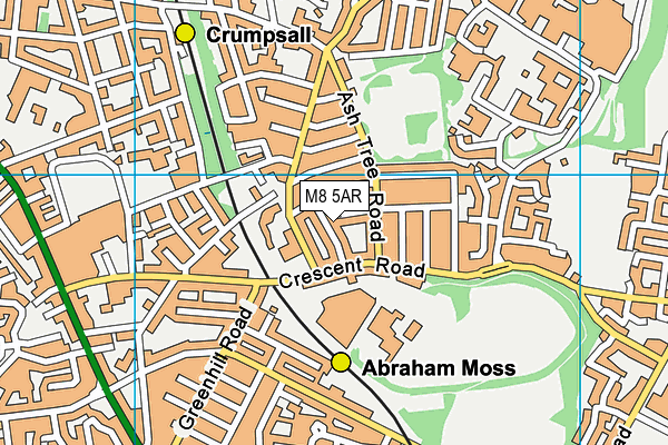 M8 5AR map - OS VectorMap District (Ordnance Survey)