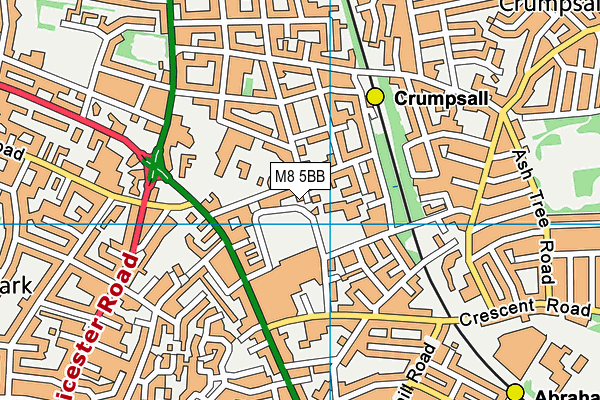 M8 5BB map - OS VectorMap District (Ordnance Survey)
