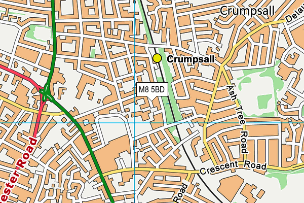 M8 5BD map - OS VectorMap District (Ordnance Survey)