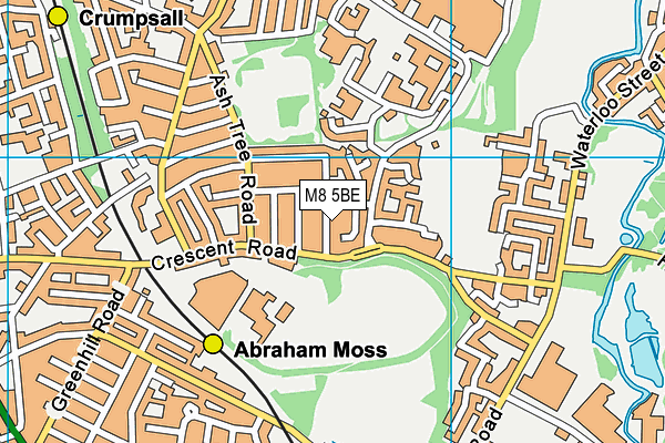 M8 5BE map - OS VectorMap District (Ordnance Survey)