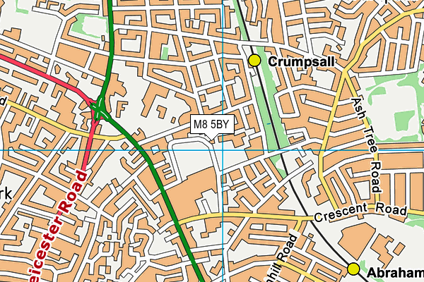 M8 5BY map - OS VectorMap District (Ordnance Survey)