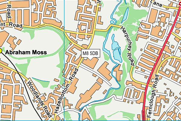 M8 5DB map - OS VectorMap District (Ordnance Survey)