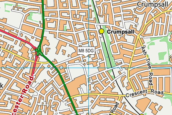 M8 5DG map - OS VectorMap District (Ordnance Survey)