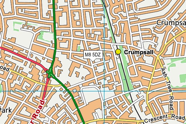 M8 5DZ map - OS VectorMap District (Ordnance Survey)