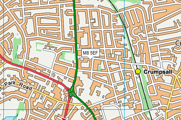 M8 5EF map - OS VectorMap District (Ordnance Survey)