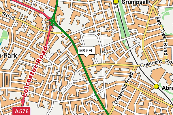 M8 5EL map - OS VectorMap District (Ordnance Survey)