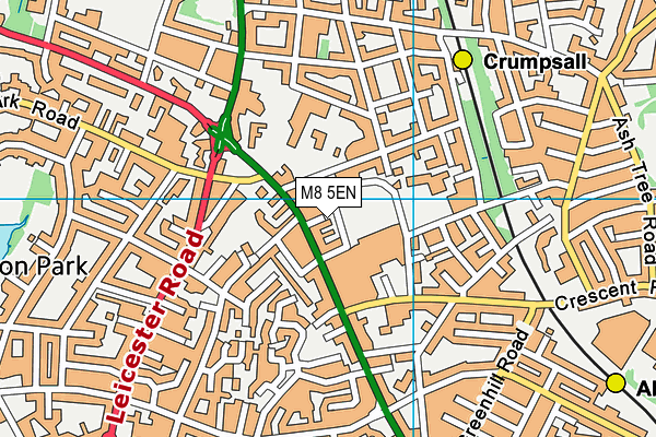 M8 5EN map - OS VectorMap District (Ordnance Survey)