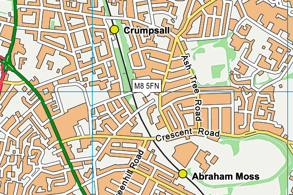 M8 5FN map - OS VectorMap District (Ordnance Survey)