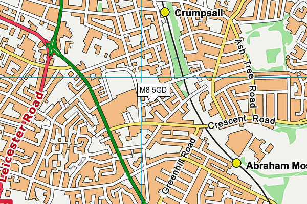 M8 5GD map - OS VectorMap District (Ordnance Survey)