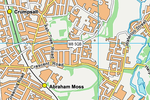 M8 5QB map - OS VectorMap District (Ordnance Survey)