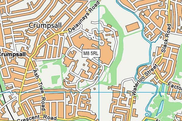 M8 5RL map - OS VectorMap District (Ordnance Survey)