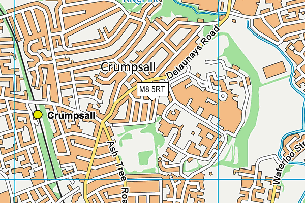 M8 5RT map - OS VectorMap District (Ordnance Survey)