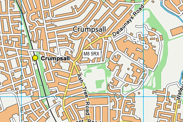M8 5RX map - OS VectorMap District (Ordnance Survey)