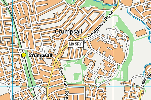 M8 5RY map - OS VectorMap District (Ordnance Survey)