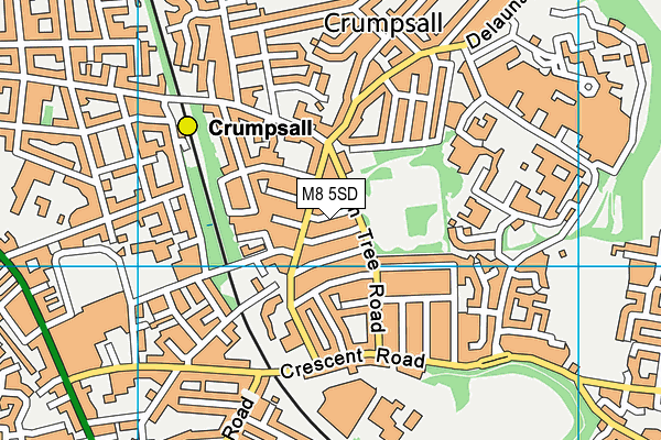 M8 5SD map - OS VectorMap District (Ordnance Survey)