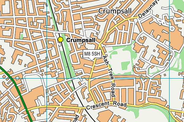 M8 5SH map - OS VectorMap District (Ordnance Survey)