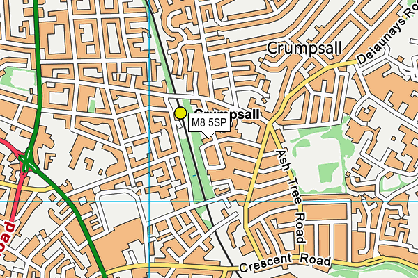 M8 5SP map - OS VectorMap District (Ordnance Survey)