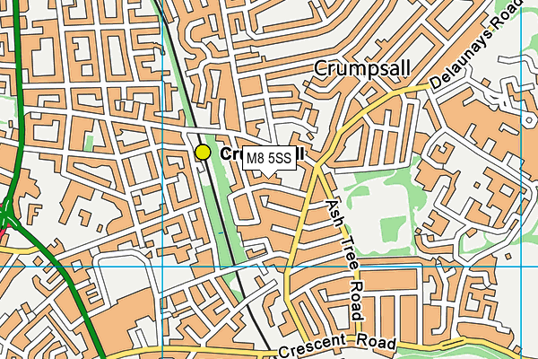 M8 5SS map - OS VectorMap District (Ordnance Survey)