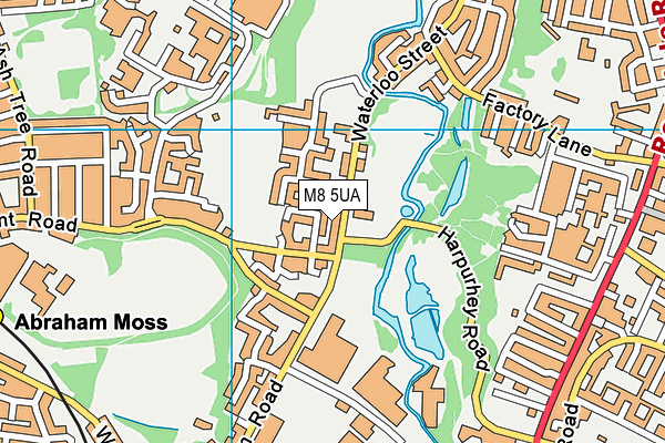 M8 5UA map - OS VectorMap District (Ordnance Survey)