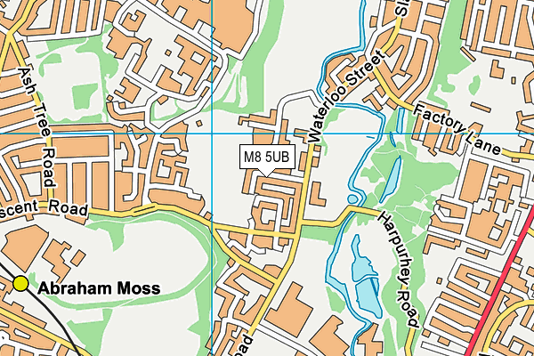 M8 5UB map - OS VectorMap District (Ordnance Survey)