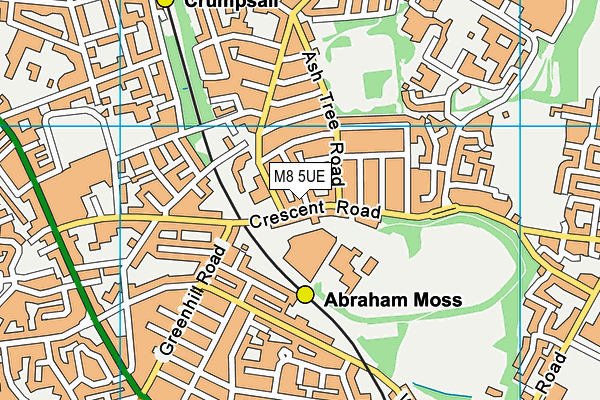 M8 5UE map - OS VectorMap District (Ordnance Survey)