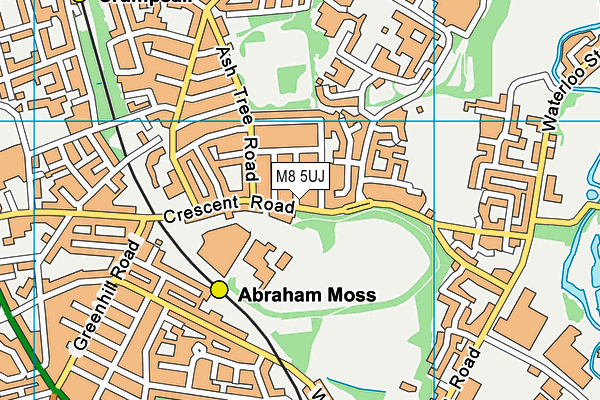 M8 5UJ map - OS VectorMap District (Ordnance Survey)