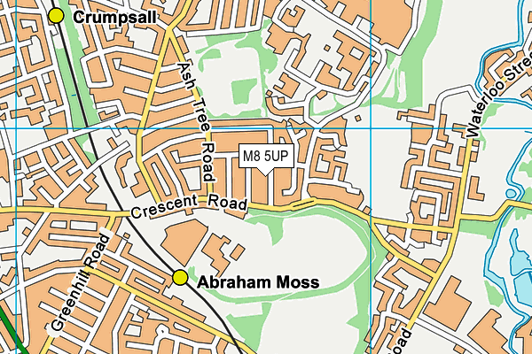 M8 5UP map - OS VectorMap District (Ordnance Survey)