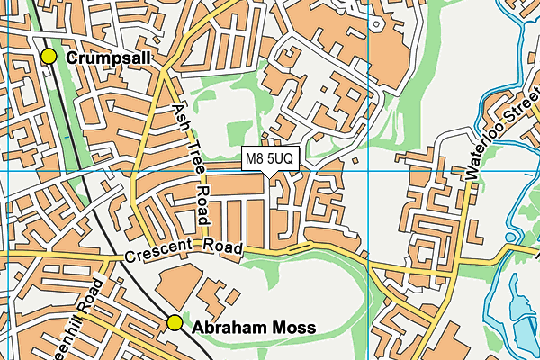 M8 5UQ map - OS VectorMap District (Ordnance Survey)