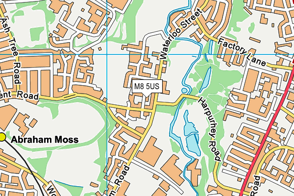 M8 5US map - OS VectorMap District (Ordnance Survey)