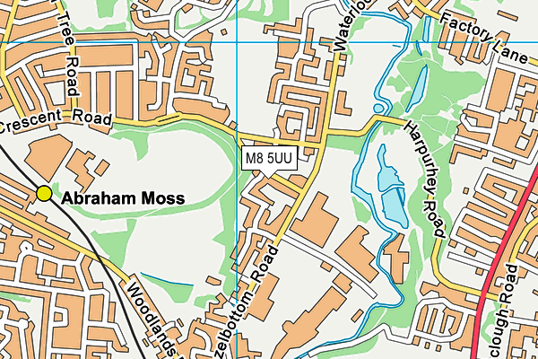 M8 5UU map - OS VectorMap District (Ordnance Survey)