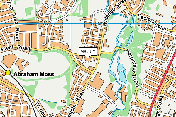 M8 5UY map - OS VectorMap District (Ordnance Survey)