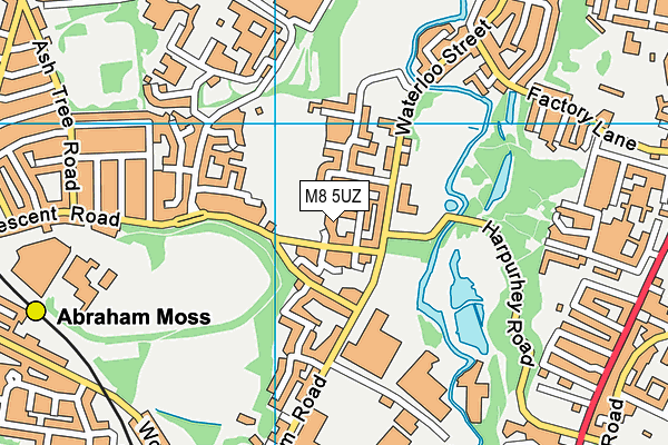 M8 5UZ map - OS VectorMap District (Ordnance Survey)