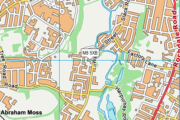 M8 5XB map - OS VectorMap District (Ordnance Survey)