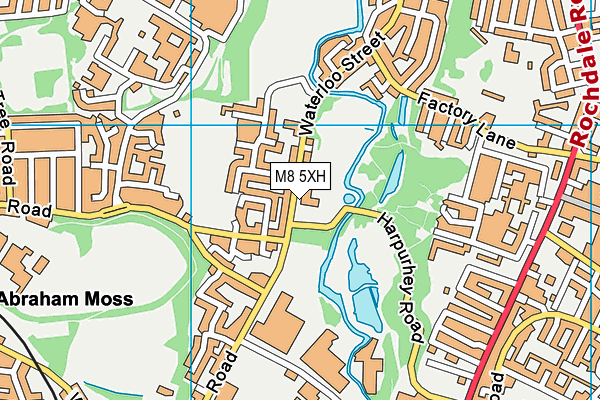 M8 5XH map - OS VectorMap District (Ordnance Survey)