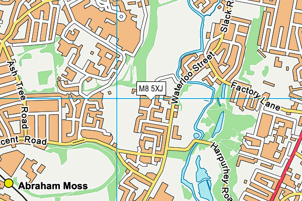 M8 5XJ map - OS VectorMap District (Ordnance Survey)