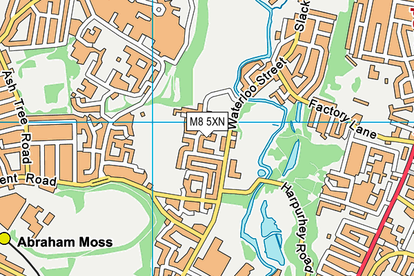 M8 5XN map - OS VectorMap District (Ordnance Survey)