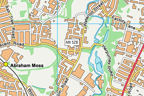 M8 5ZB map - OS VectorMap District (Ordnance Survey)