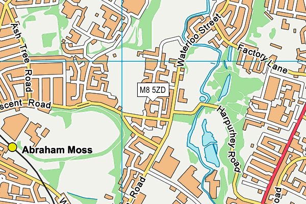 M8 5ZD map - OS VectorMap District (Ordnance Survey)