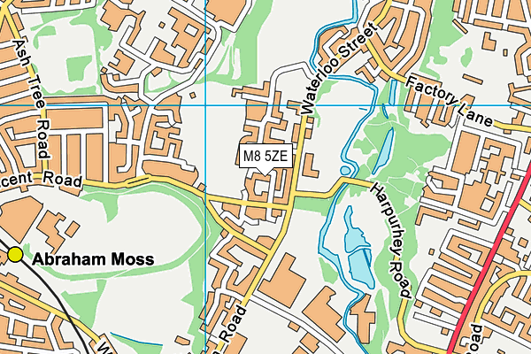 M8 5ZE map - OS VectorMap District (Ordnance Survey)