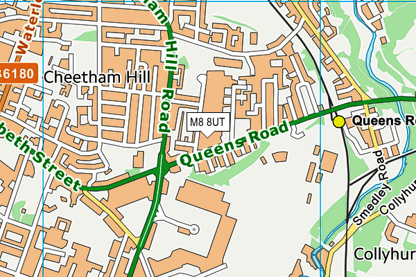 M8 8UT map - OS VectorMap District (Ordnance Survey)