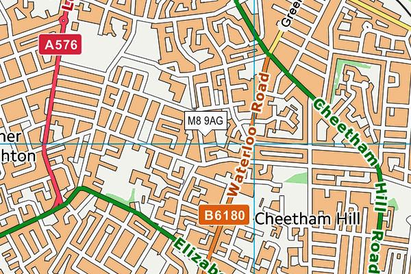 M8 9AG map - OS VectorMap District (Ordnance Survey)