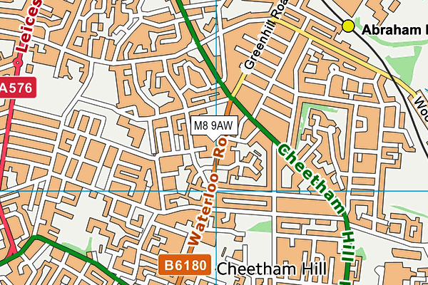 M8 9AW map - OS VectorMap District (Ordnance Survey)