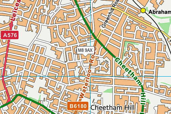 M8 9AX map - OS VectorMap District (Ordnance Survey)