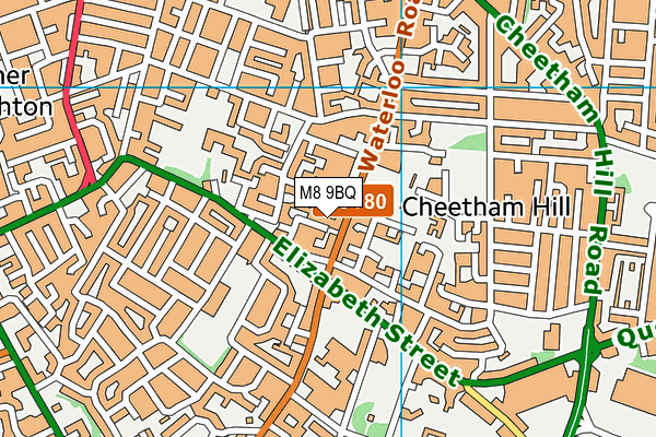 M8 9BQ map - OS VectorMap District (Ordnance Survey)