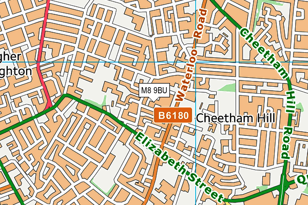 M8 9BU map - OS VectorMap District (Ordnance Survey)