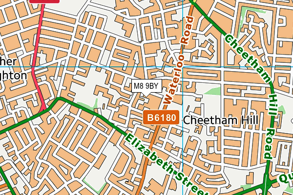 M8 9BY map - OS VectorMap District (Ordnance Survey)