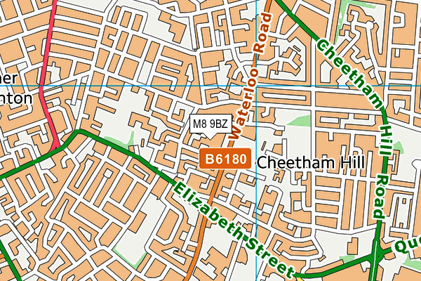 M8 9BZ map - OS VectorMap District (Ordnance Survey)