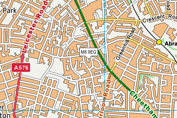 M8 9EG map - OS VectorMap District (Ordnance Survey)